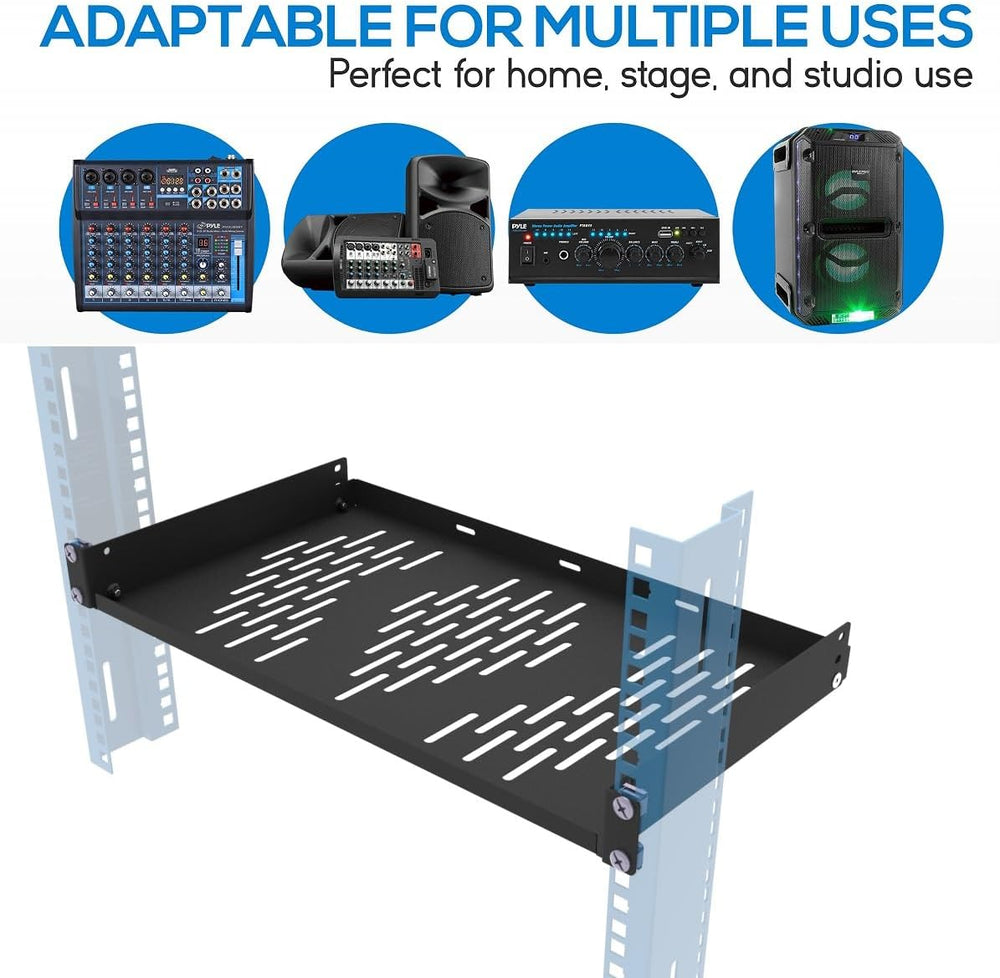 Beiyier 2PCS 1U Universal Server Rack Shelf, 10" Deep Vented Cantilever ...