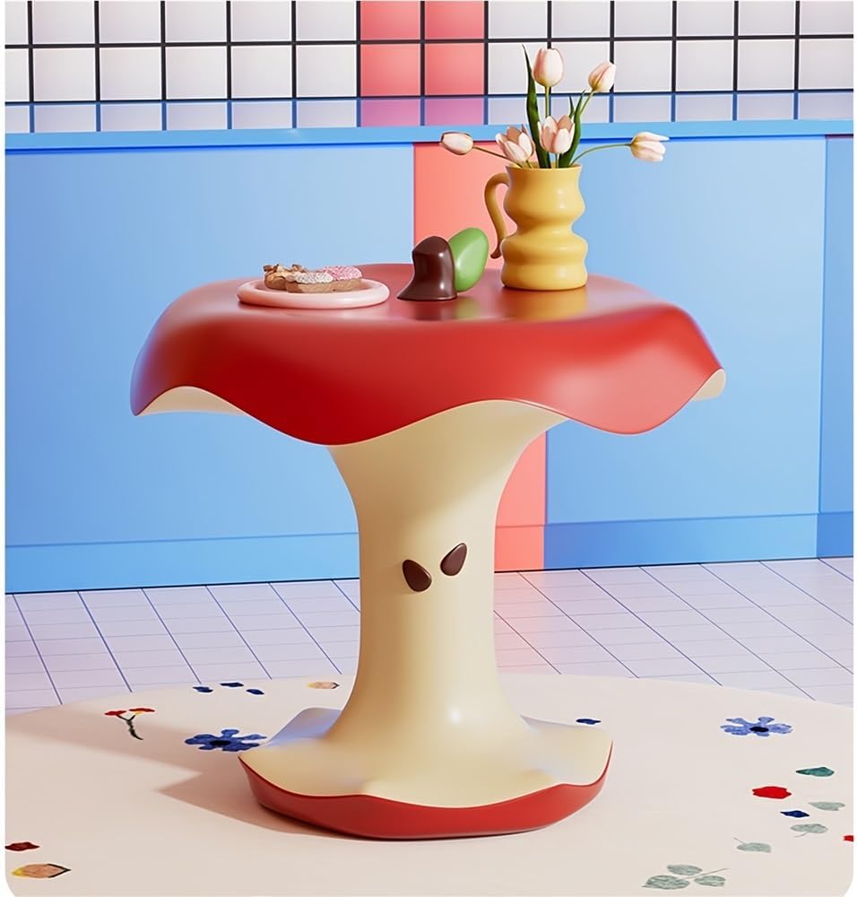 Cute Apple-Shaped Accent Table, Resin Fruit-Shape Side Tables, Small End Tabl...