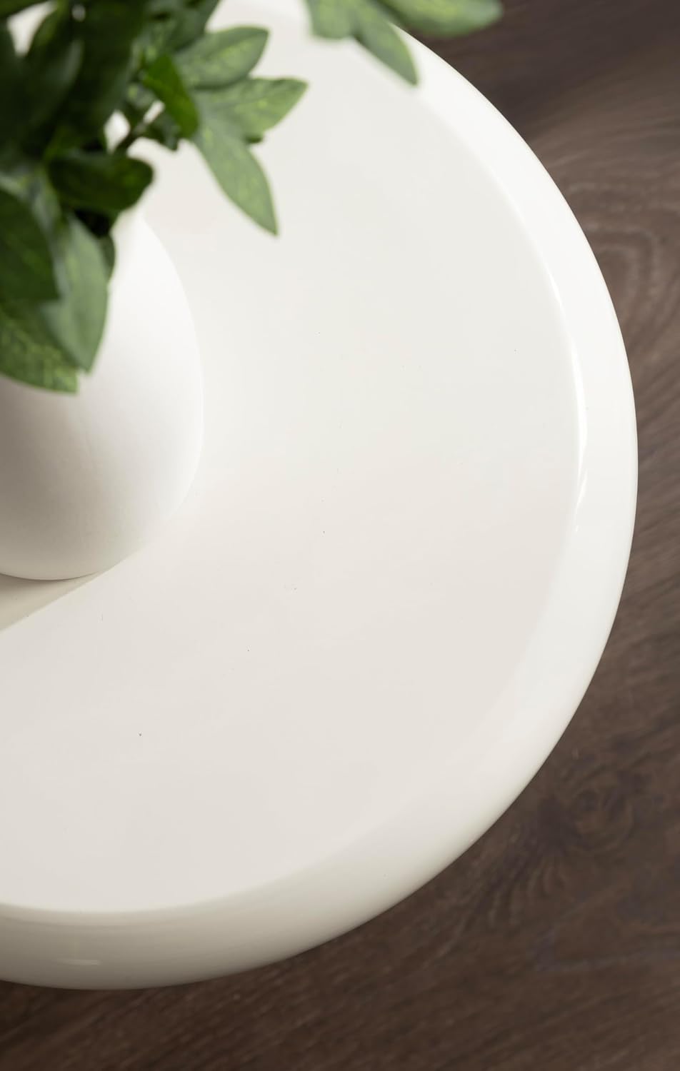 Kate and Laurel Jace Modern Metal Round Side Table, 12 x 12 x 18, Beige, Tran...