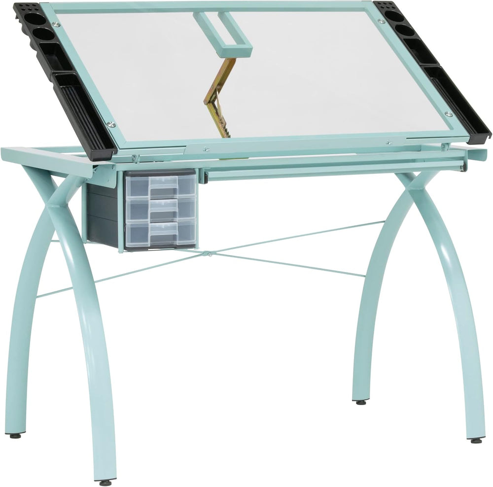 SD Studio Designs Futura Craft & Drawing Table with Adjustable Tempered S...
