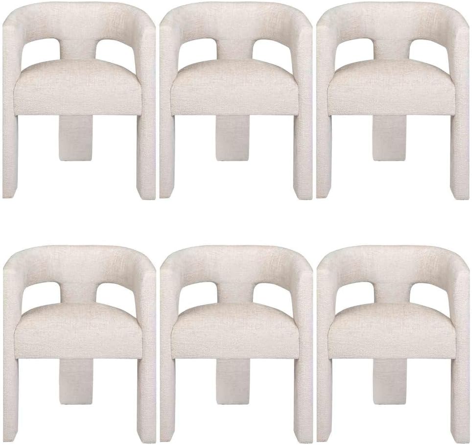 Jofran Gwen Jacquard Upholstered Accent Chair, Modern Luxury Plush Sculptural...