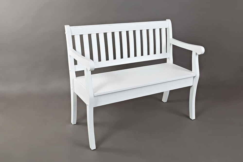 Jofran Inc. Artisan's Craft Farmhouse Distressed Acacia Storage Bench