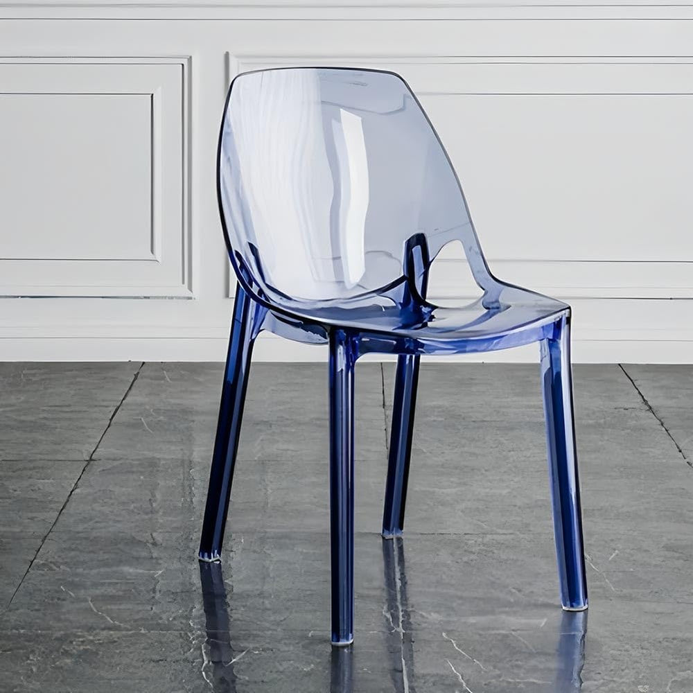 Etlegor Transparent Acrylic Dinning Chairs, Curved Backrest Kitchen Chairs La...