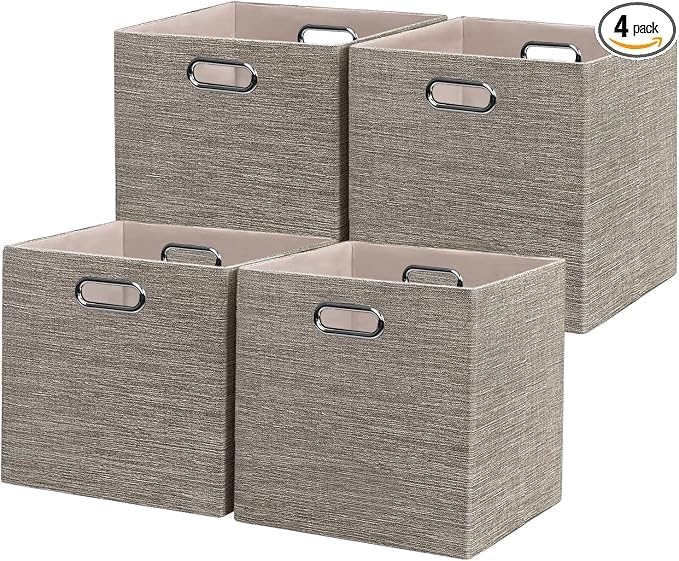 Posprica Storage Bins,11×11 Foldable Storage Cubes Boxes Container Closet Org...