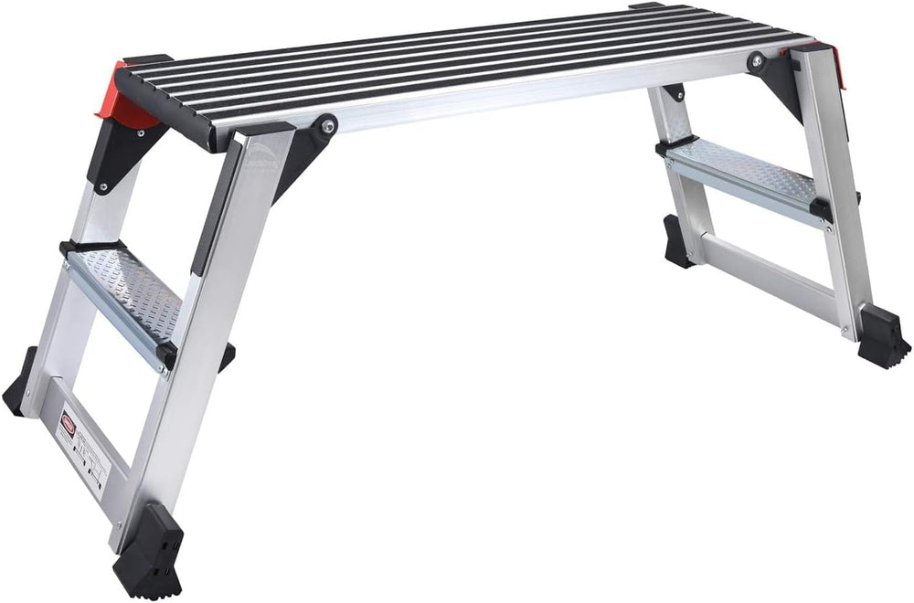 Aluminum Work Platform Large Size Step Stool Folding Portable Work Bench with...