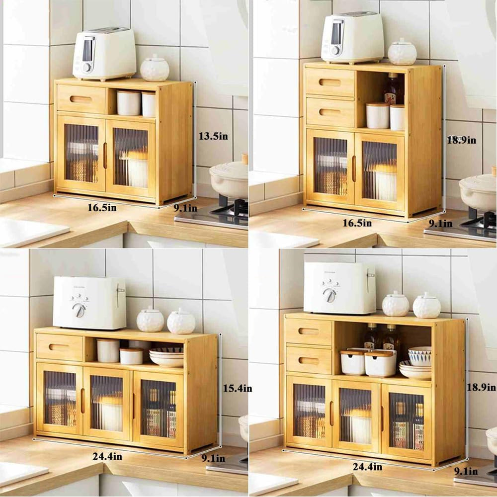 Countertop Cabinet, Small Countertop Pantry, Countertop Storage Cabinet with ...