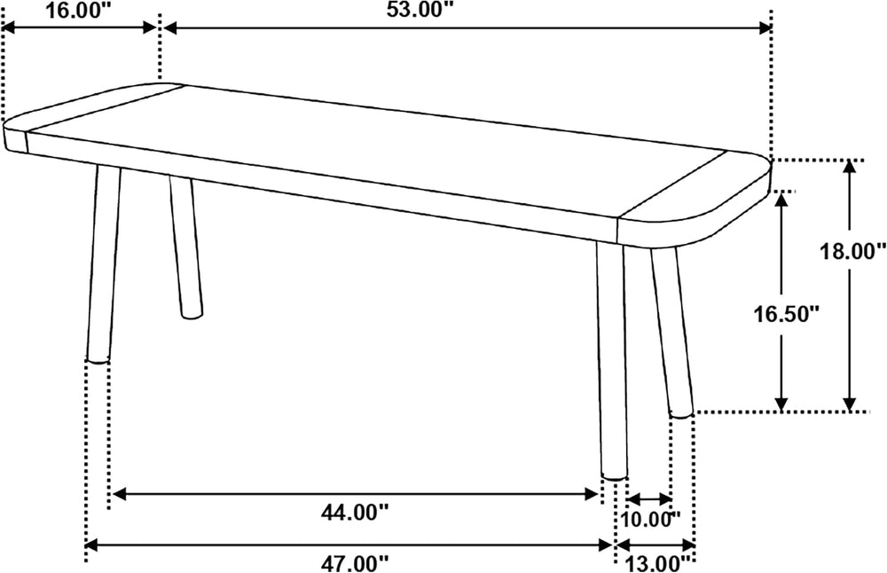 Coaster Home Furnishings - Maverick - 53-Inch Wood Dining Bench - Rustic Farm...