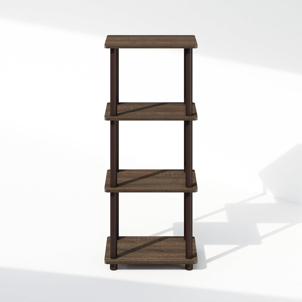 Furinno Turn-N-Tube Side Table, 3-Tier End Table with Open Shelf, Easy Assemb...
