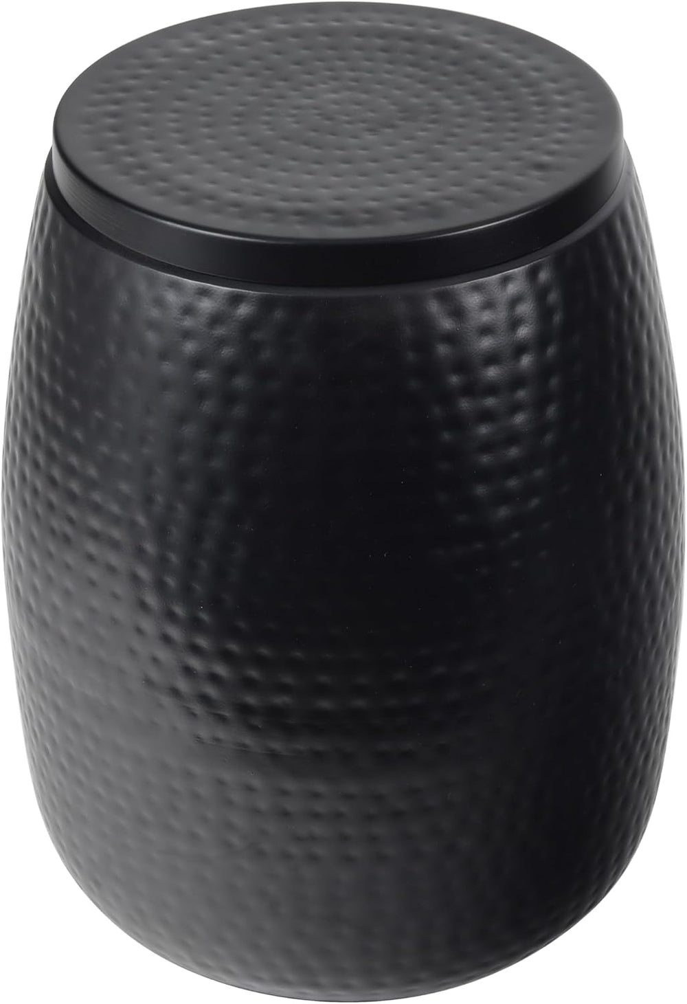 Eyely SSL2001A Estelle 15" Modern Rustic Hammered Metal Drum Storage Sid...