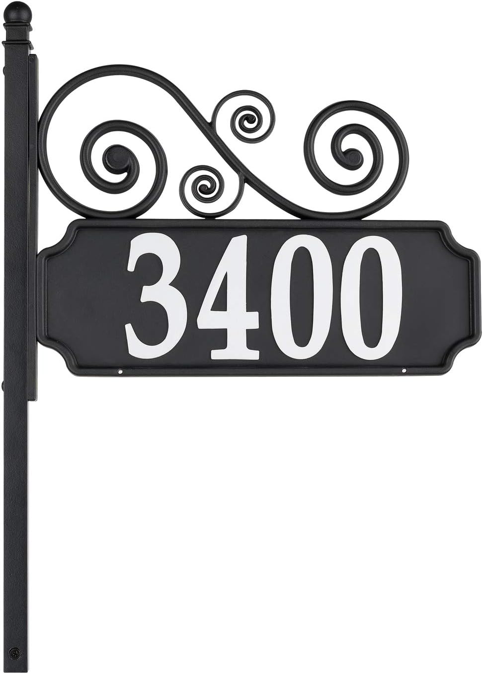 Nite Bright Scroll Reflective Address Post Sign