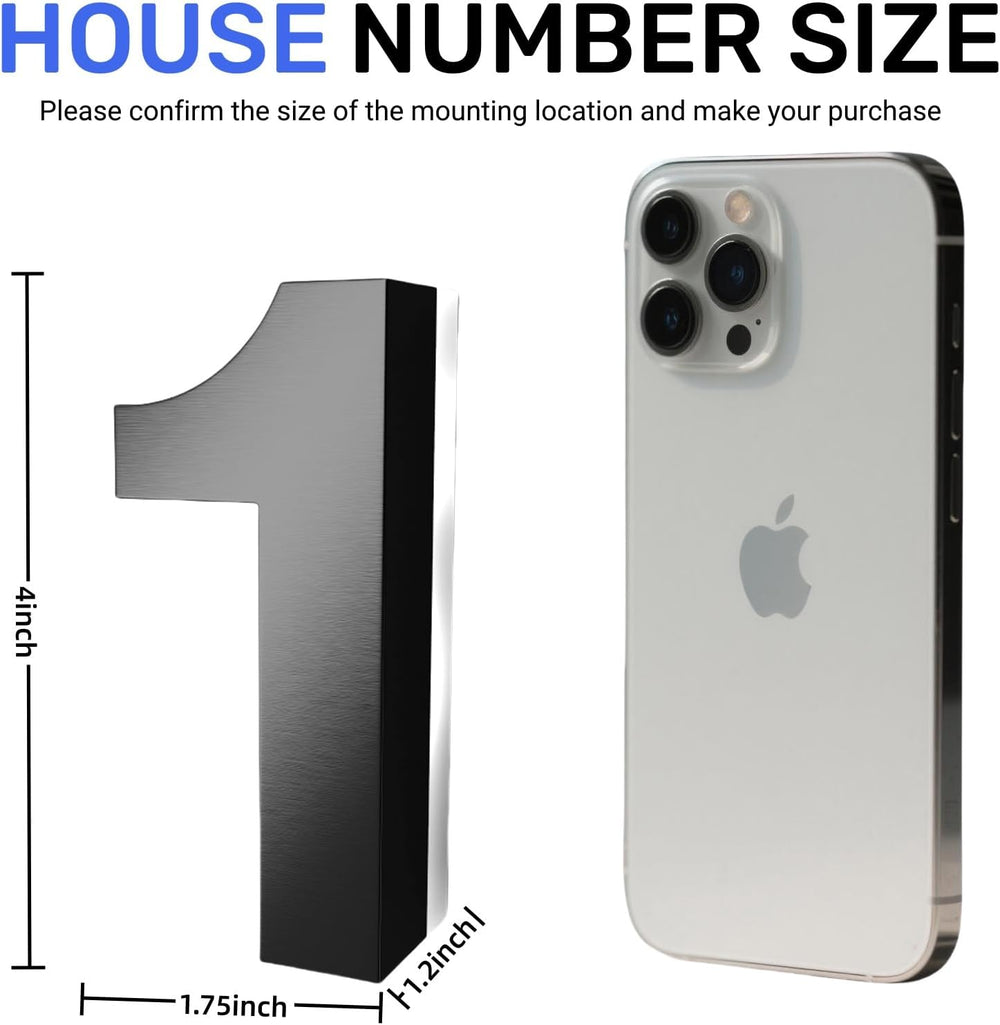 4 Inch Backlit LED House Numbers for Outside Light Up Address Number
