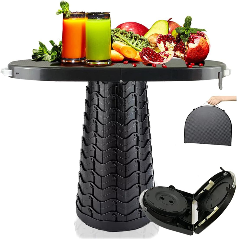 Portable Folding Table and Stool 2 in 1, Lightweight Collapsible Table for Ca...