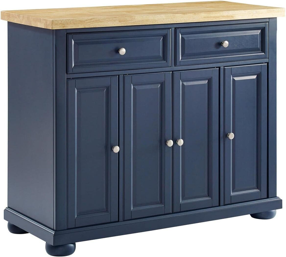 HomeStock Renaissance Rhapsody Kitchen Island with Durable Top and Optional C...