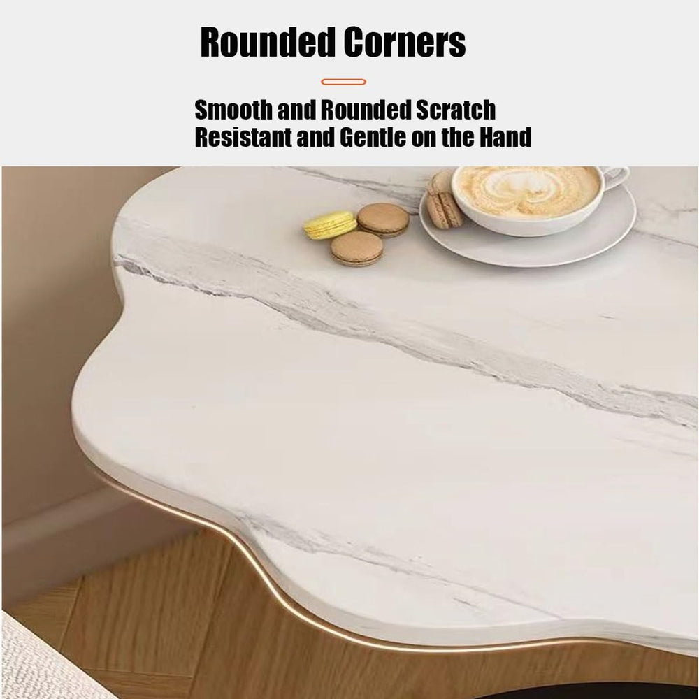 C Shaped End Table Sofa Couch Side Tables with Storage Shelves Nightstand for...