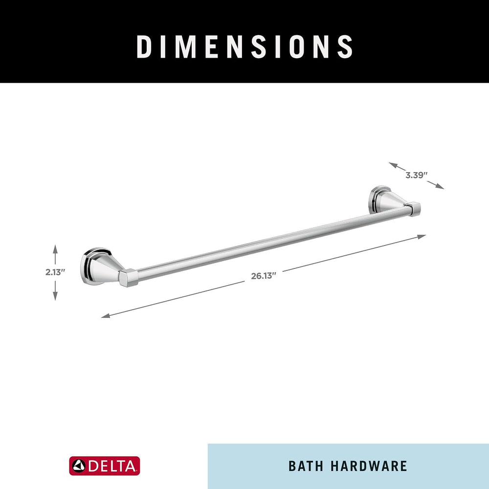 Delta Towel Rack | 24 Inch Polished Chrome Towel Bar for Bathroom, Kitchen | ...