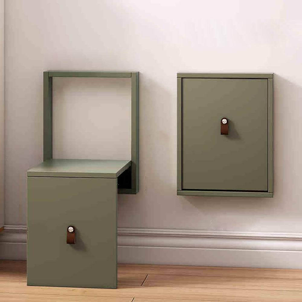 Wall Mounted Shoe Changing Stool Made of Solid Wood Wall Seat Folding, Space ...