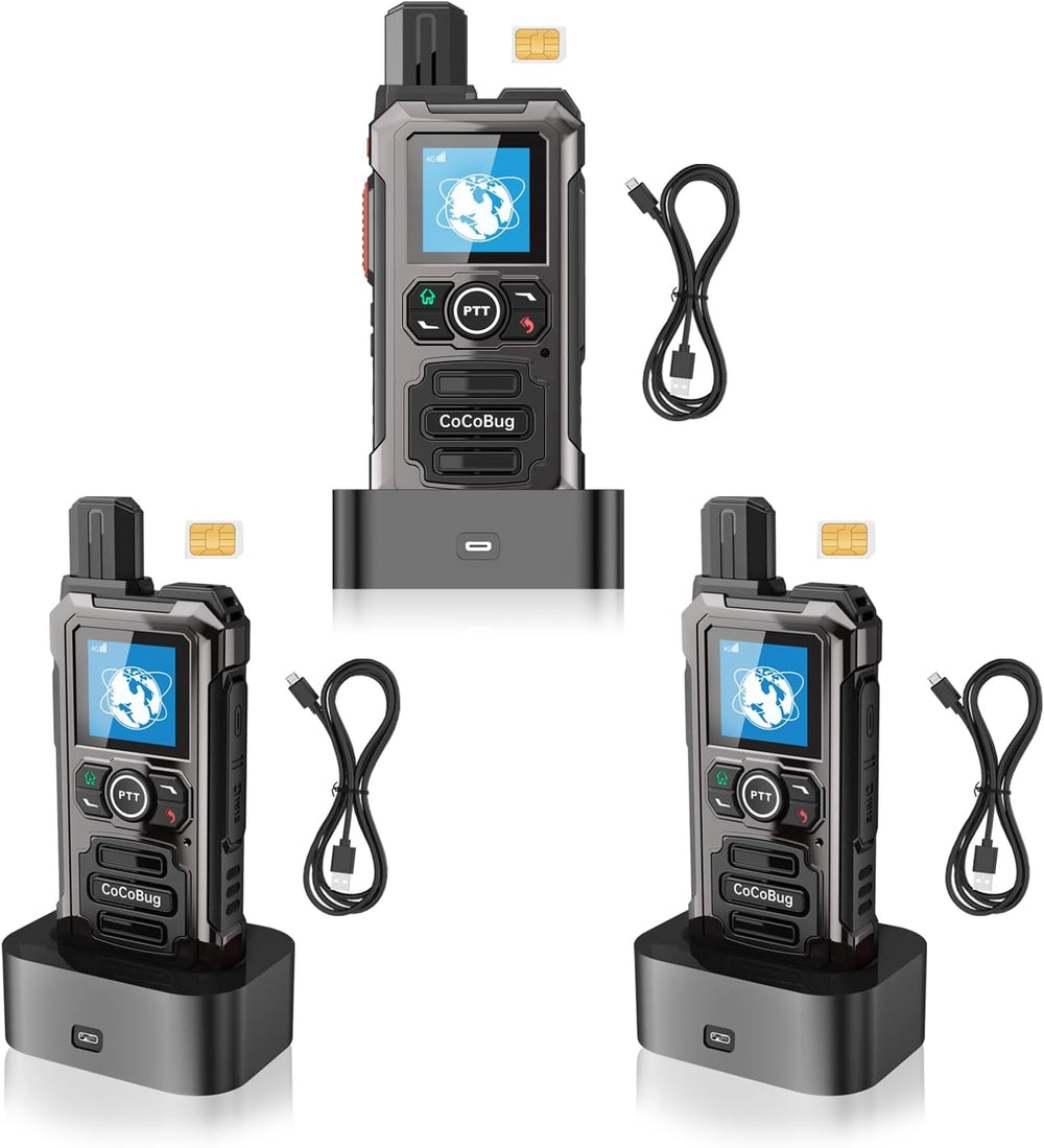 Global Lifetime Free Rapid Walkie Talkies Unlimited Range, Long Range Heavy D...