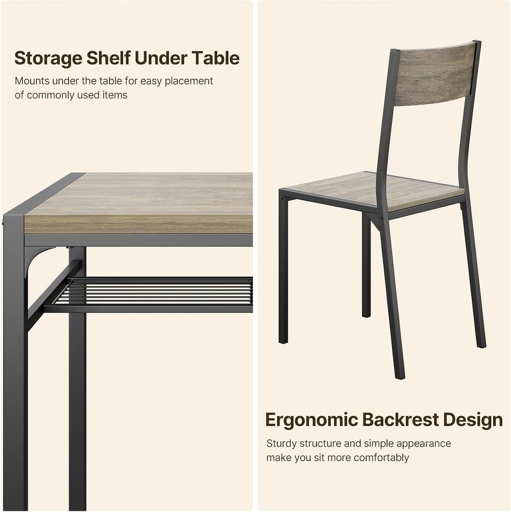 Gizoon 4-Piece Dining Table Set for 4, Kitchen Table