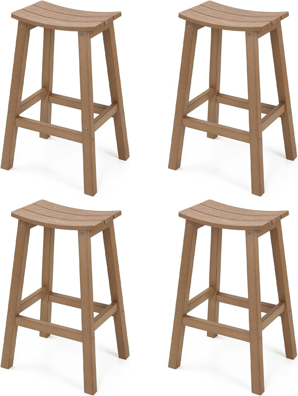Stoog All-Weather Bar Stools Set of 4, 28" Patio Barstools, Never Rot or...