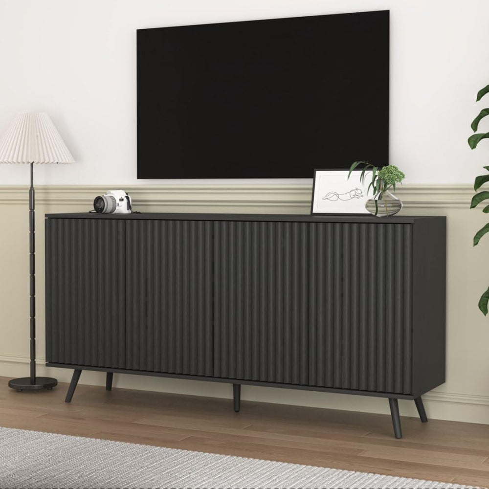 59" Buffet Cabinet with Storage, Modern Kitchen Buffet Sideboard with 4 ...