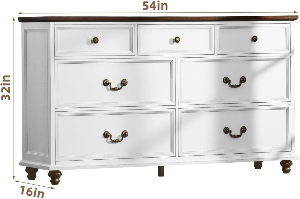 Joaxswe Farmhouse Dresser and Nightstand Sets 3 Piece, Nightstands Set of 2 a...