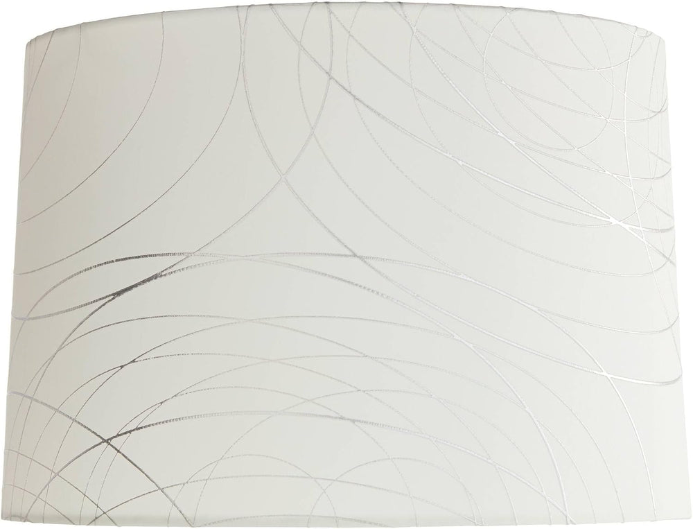 Pre-Assembled Marlee Large Silver Circles Drum Shade 15x16x11 (Spider)