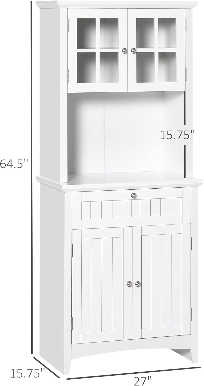 64" Kitchen Pantry Storage Cabinet Buffet Sideboard for Coffee Maker &am...