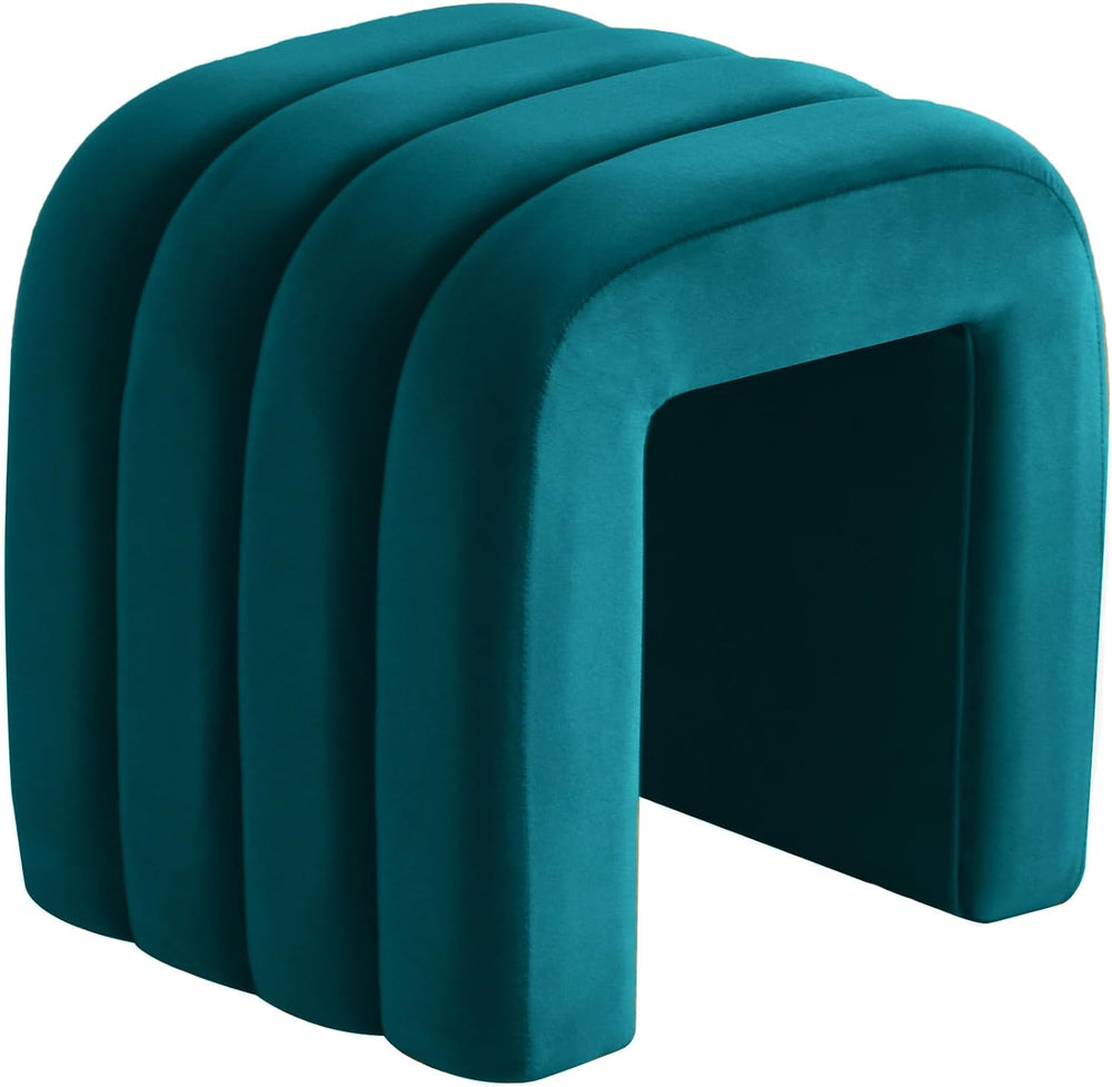 Flouki Velvet Ottoman Stools, Multifunctional Arch Ottomans, Makeup Vanity St...