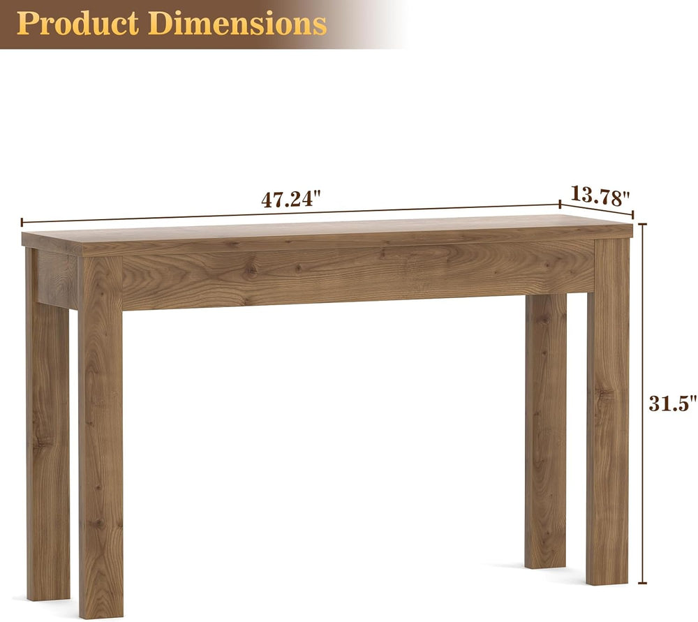 Armocity Console Table for Entryway, 47" Farmhouse Sofa Tables Narrow Lo...