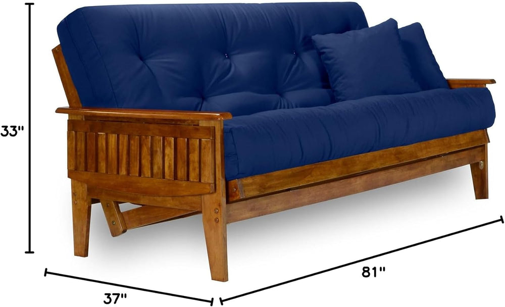 Nirvana Futons Eastridge Futon Set - Full Size, Frame, 8" Mattress, Twil...