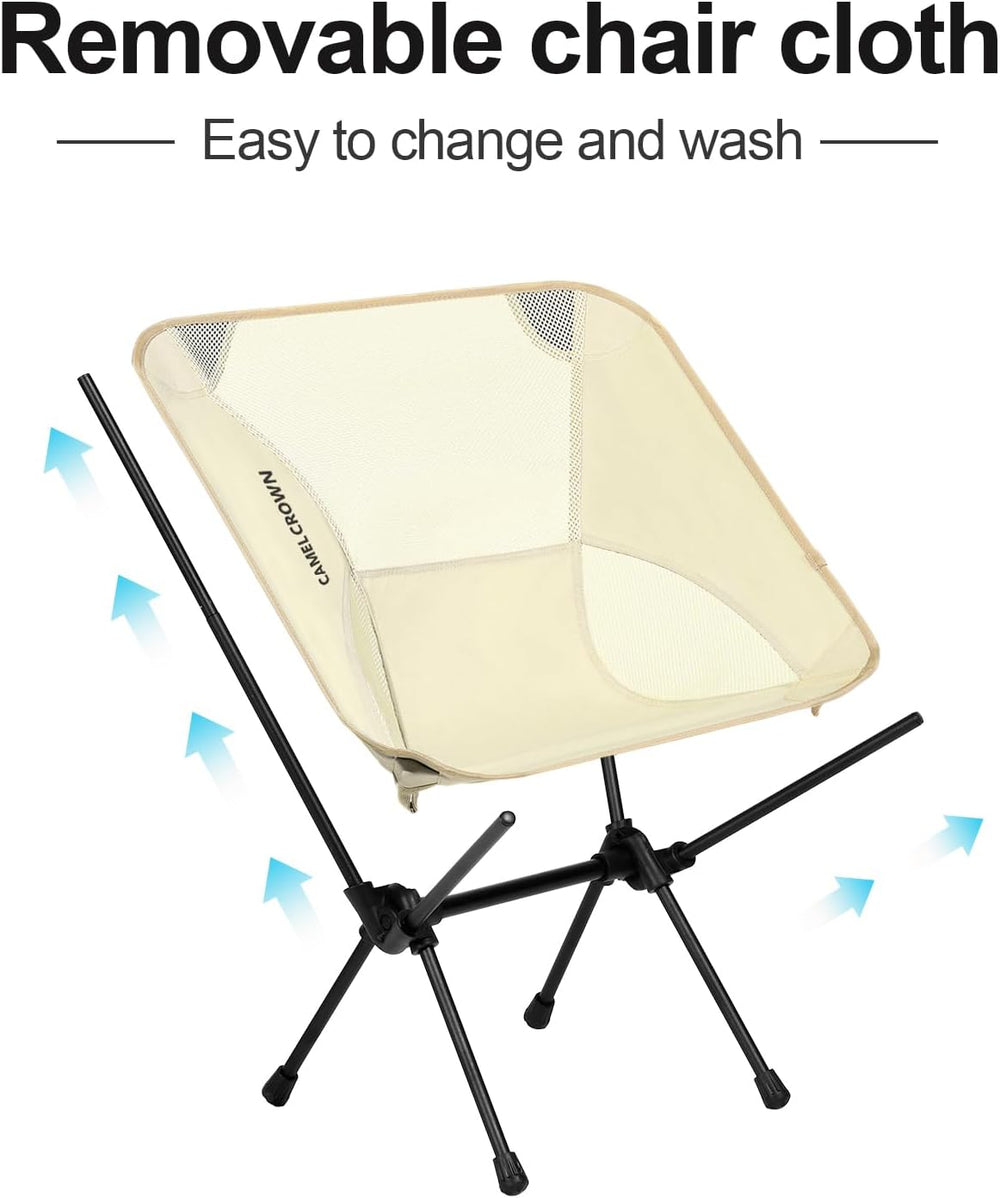 CAMEL CROWN Portable Camping Chair Lightweight Compact Folding Chair Mesh for...