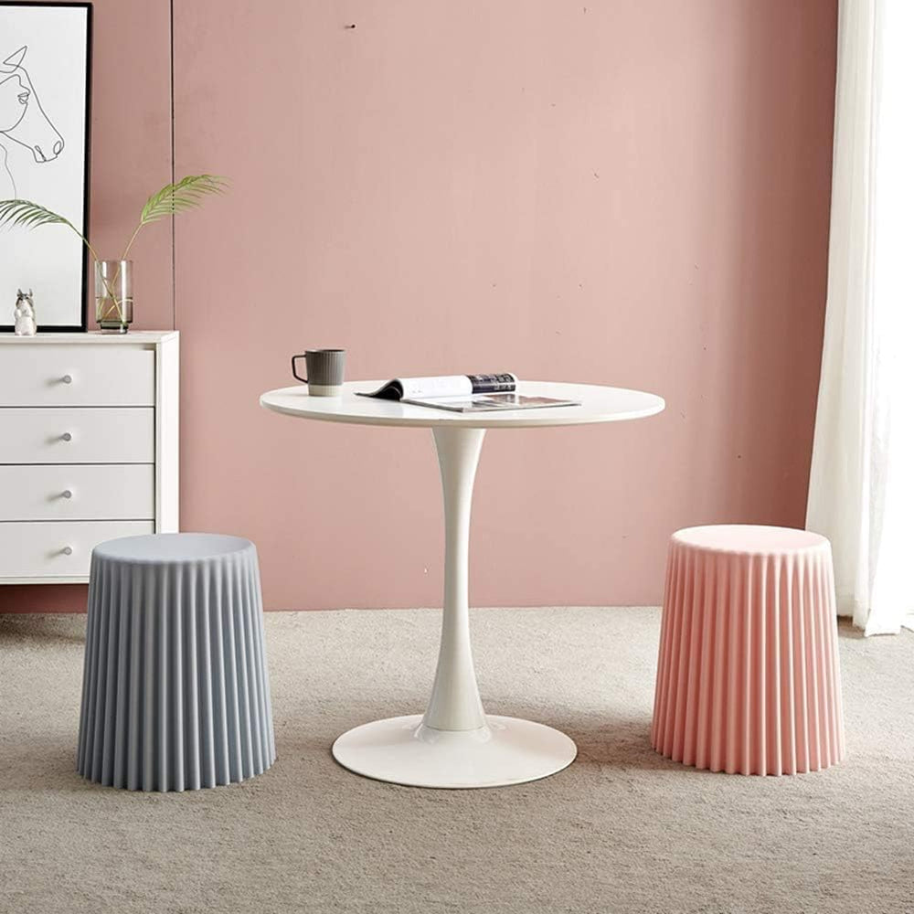 Footstool Footstool,Simple Fashion Stool,Anti-Slip Strong Stool (White 18x17x...