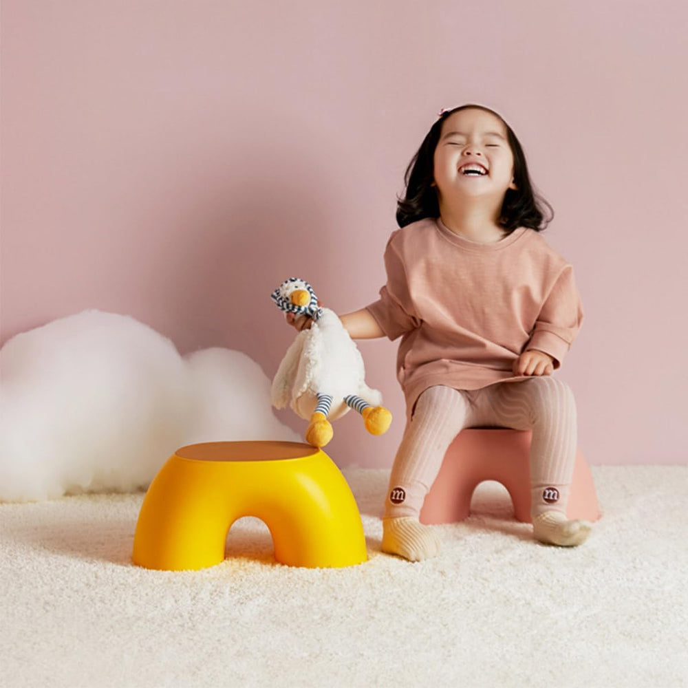 Simple Colourful Small Short Stool for Home, Non-Slip Ring Rainbow Shoe Stool...