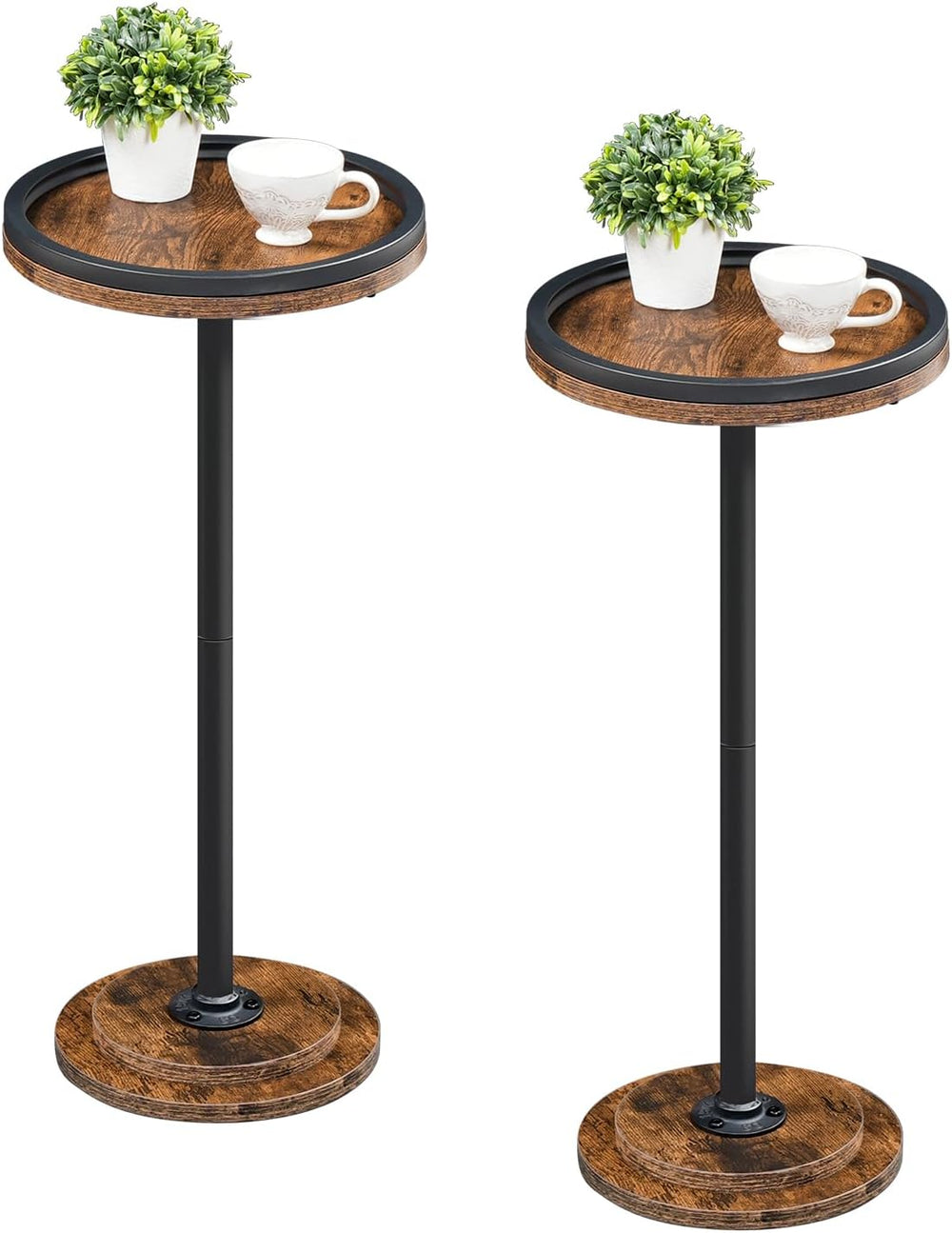 HOOBRO Small Round Side Tables, Drink Tables, Coffee Martini Tables