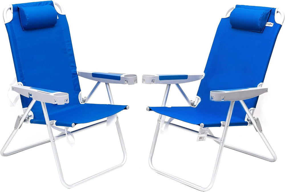 SUNNYFEEL Tall Beach Chair for Adults, High Back High Seat Folding Chairs