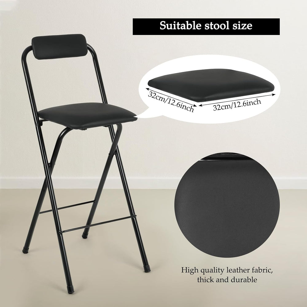 Thyle 1 Pcs Folding Bar Stool with Backrest Counter Height Seat,25.5 Inch | T...