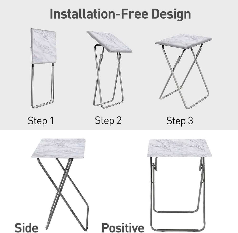 Garden 4 You TV Tray Table, Folding Dinner Tray With No Assembly Required, St...
