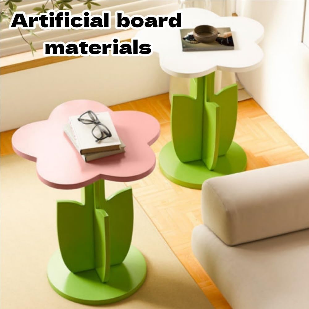 Funky Decorative Flower-Shaped Side Table, Modern Creative Couch Table with P...
