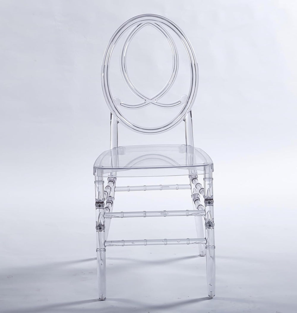 Clear Dining Chairs Set of 20, Stackable Plastic Kitchen Dining Room Chair, M...