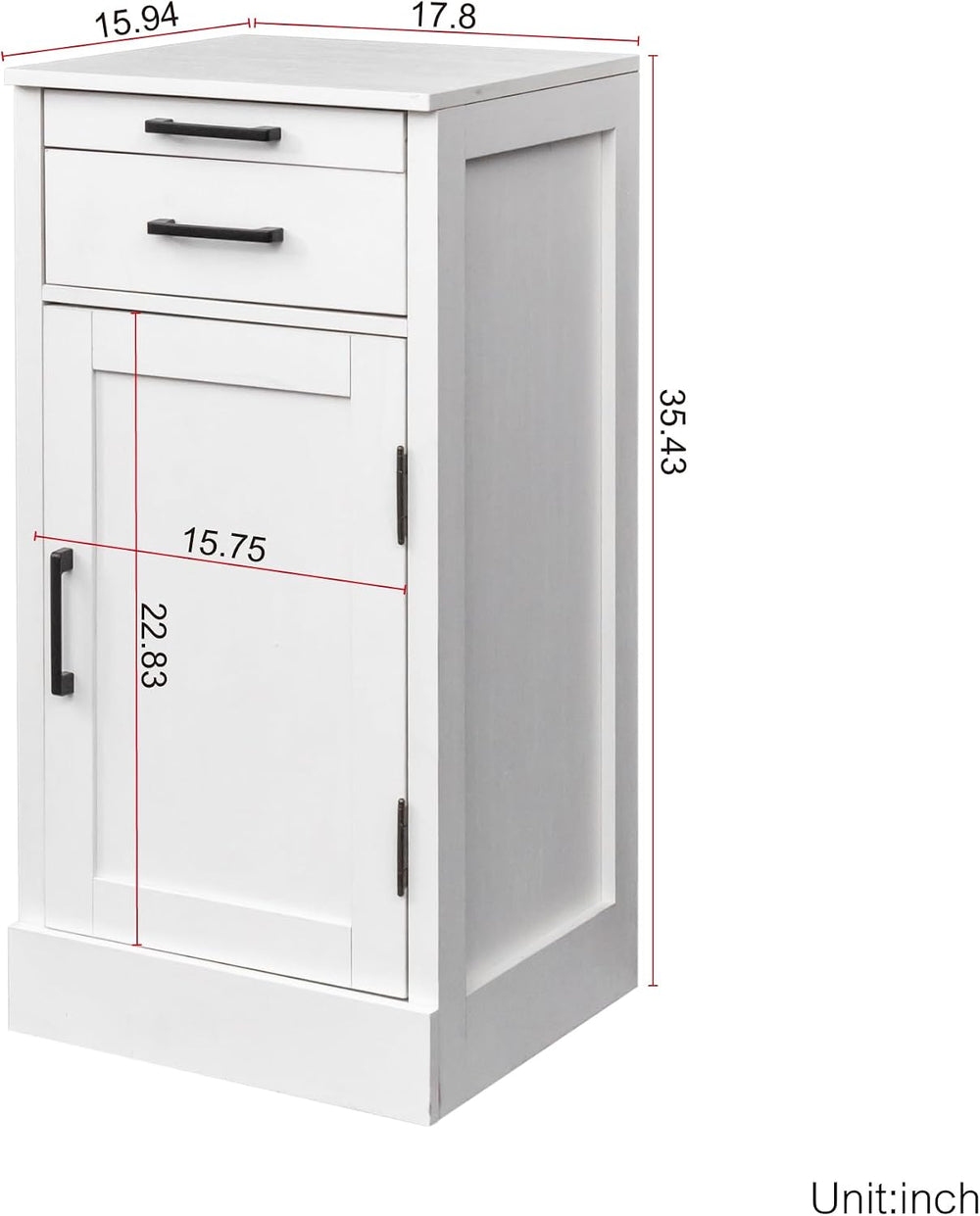 WERSMT Wine Cabinet Freestanding Floor with 2 Drawers, Wood Wine Rack Counter...