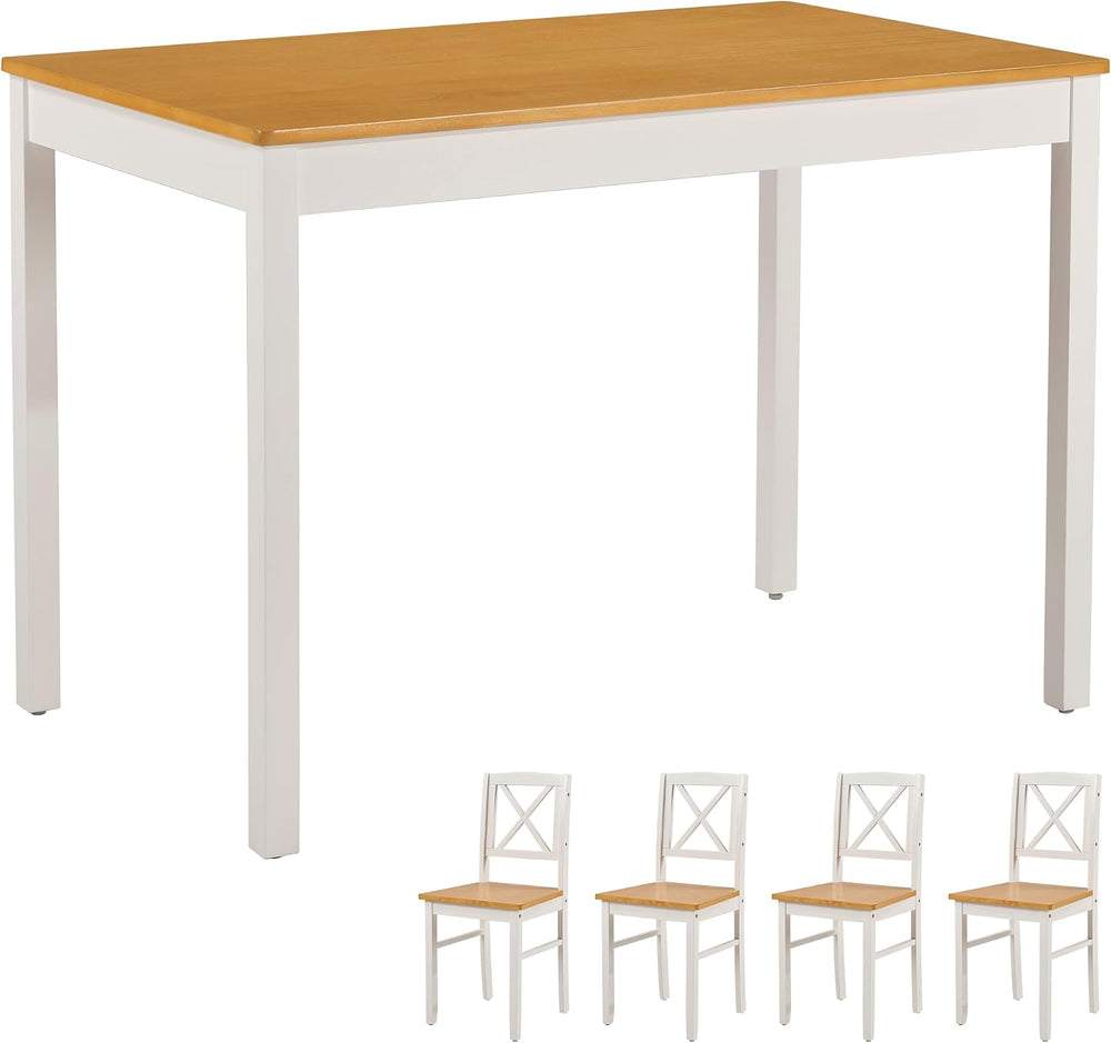 Harper & Bright Designs 5-Piece Dining Table and Chair Set for Apartment ...