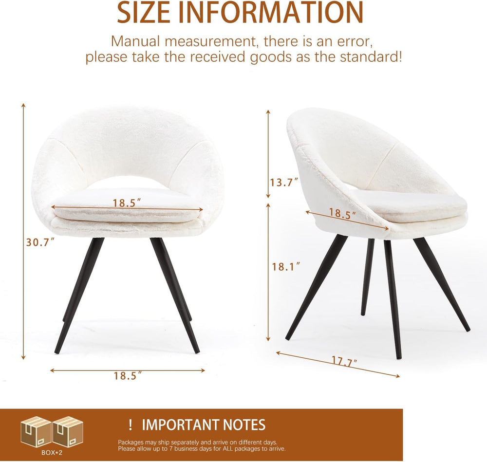 Modern Dining Chairs Set of 2 Upholstered Kitchen Chairs Dining Room Chairs C...