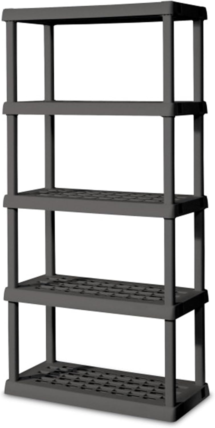 Sterilite 3-Pack 5 Shelf Unit, Heavy-Duty Shelving Storage Rack for Home and ...