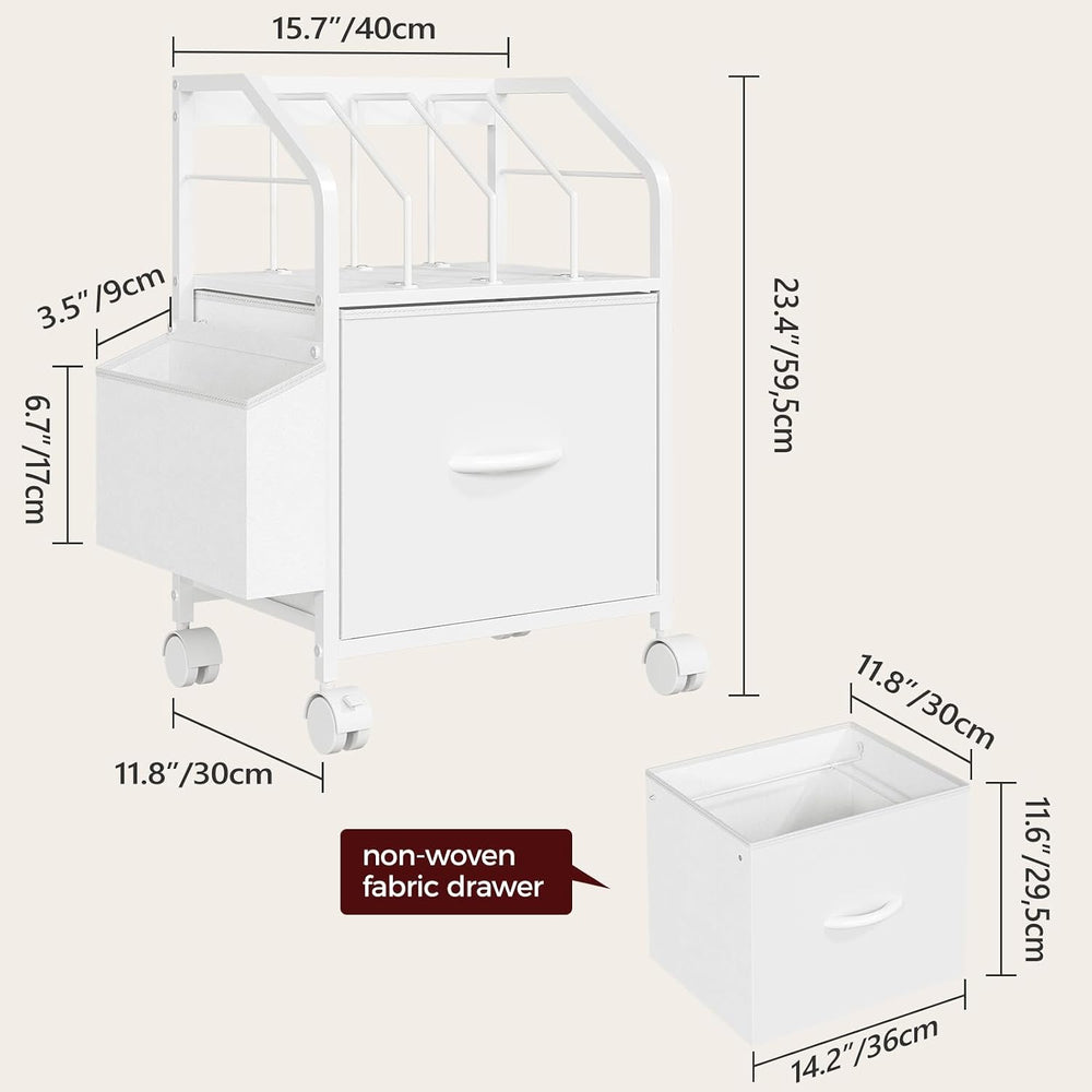 MAHANCRIS Small File Cabinet, Rolling Filing Cabinet for Under Desk | Single ...