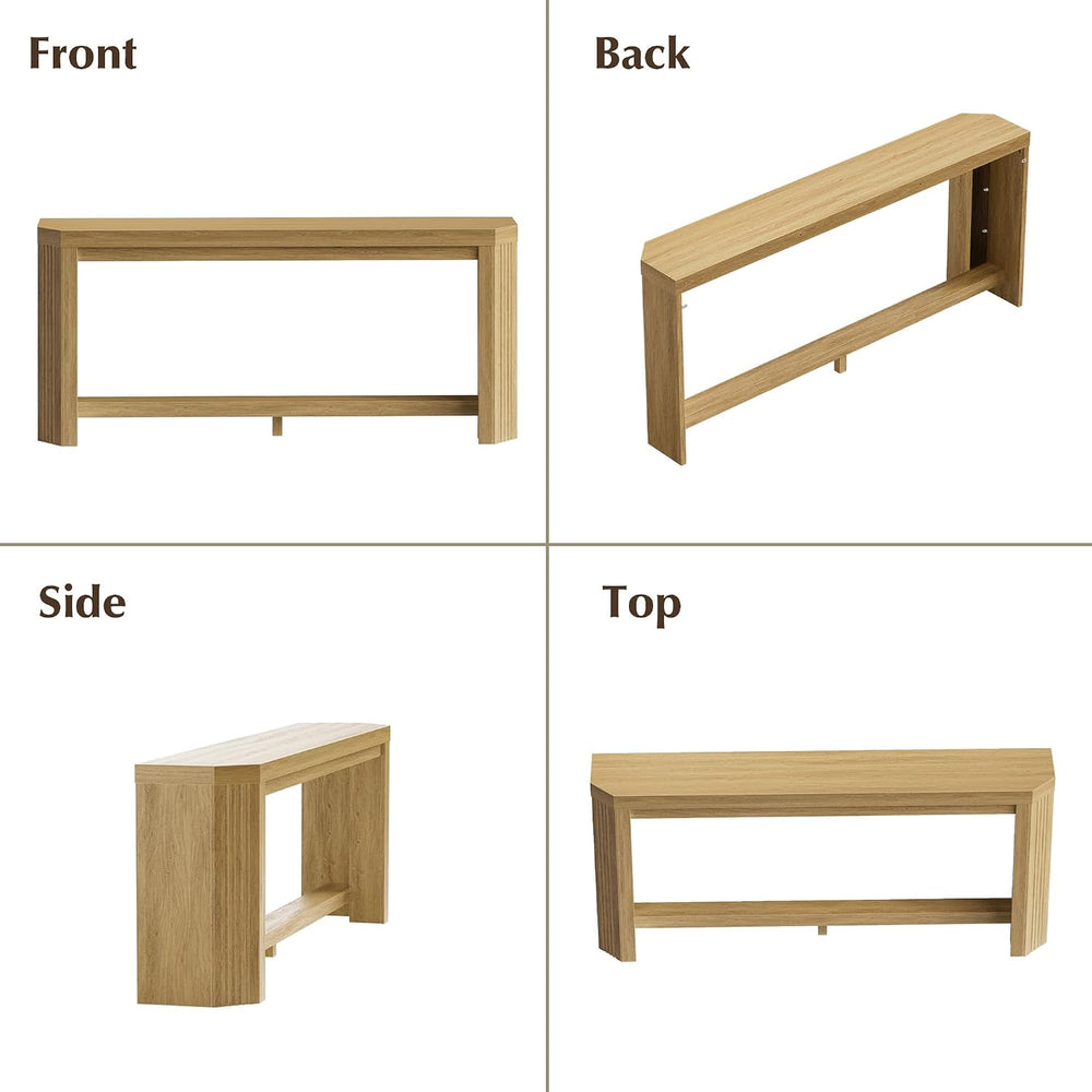 70" Console Table for Entryway, Narrow Long Sofa Table Behind Couch, Woo...
