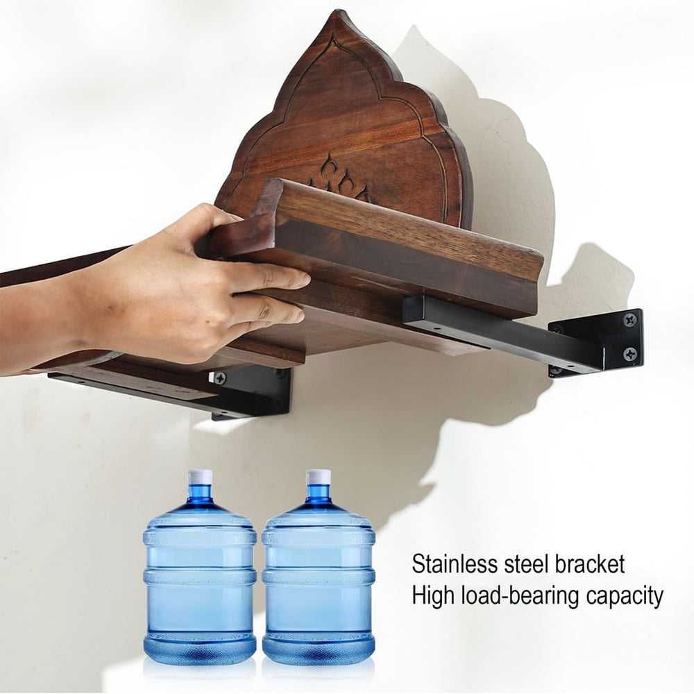 Wall Mounted Shrine Buddhist Altar, Personal Shrine Stand with Retractable Pu...