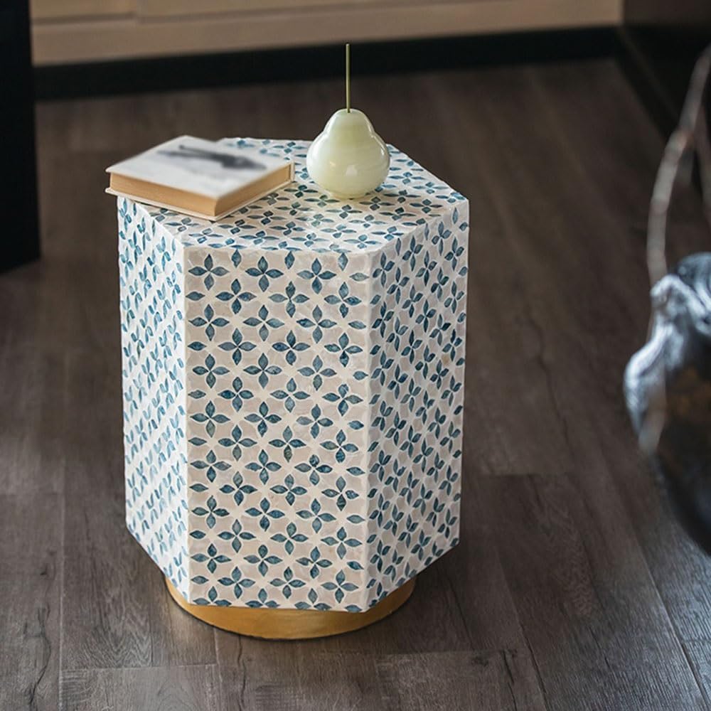 Mobile Side Table Handmade Shell Shaped Table Living Room Sofa Side Dining Co...