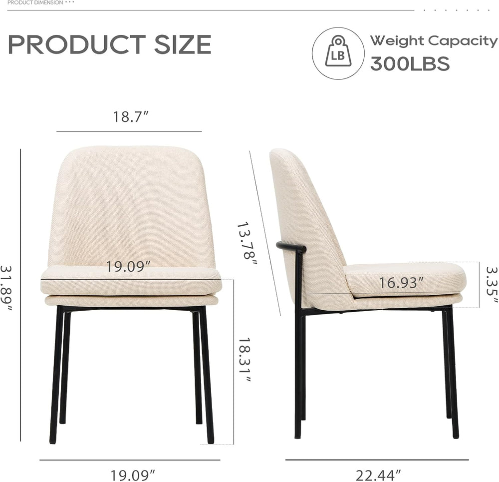 COLAMY Modern Dining Chairs Set of 4, Upholstered Dining Room Chairs Dinner C...