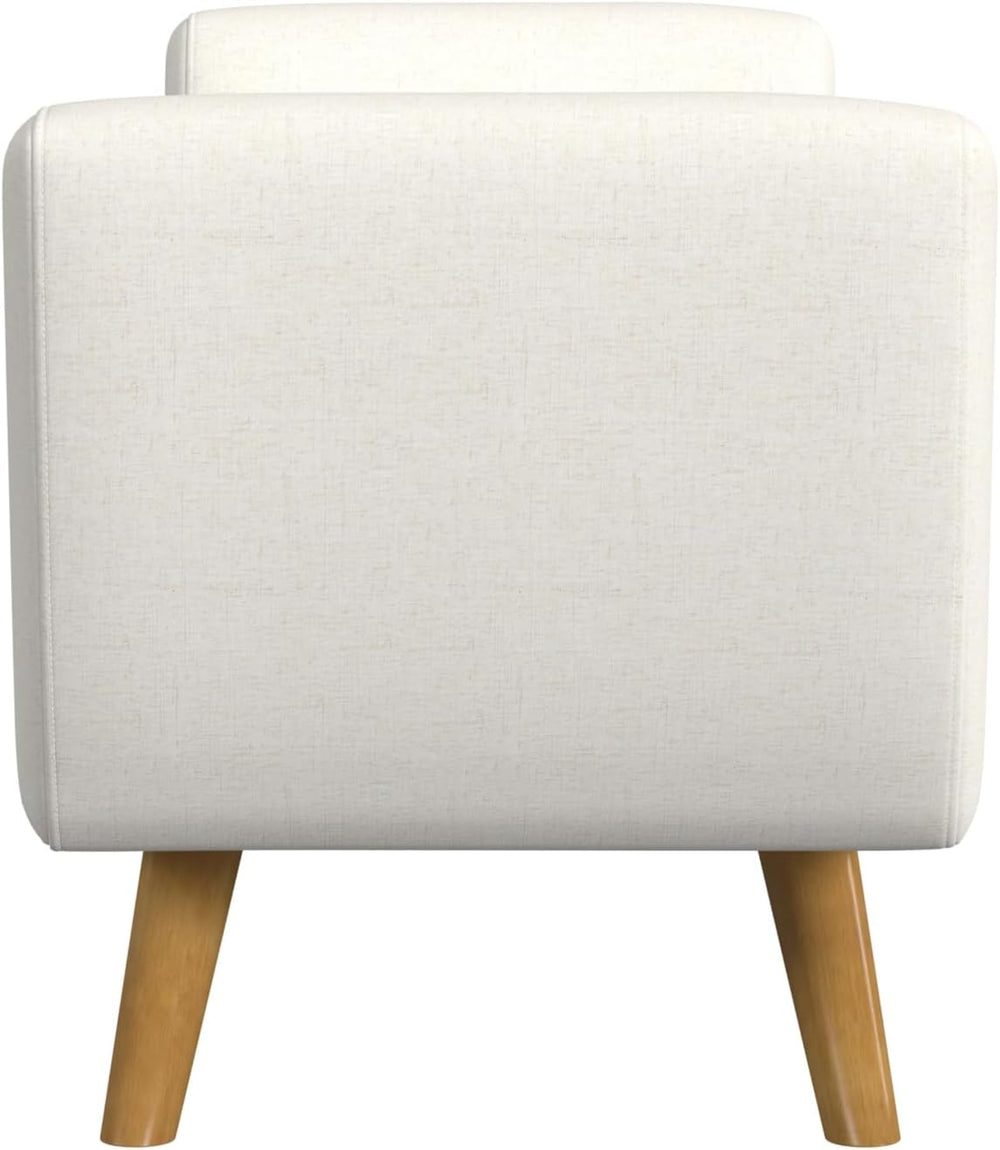 HomePop Modern Storage Bench with Wood Legs |Homepop Home Décor|Bench with St...