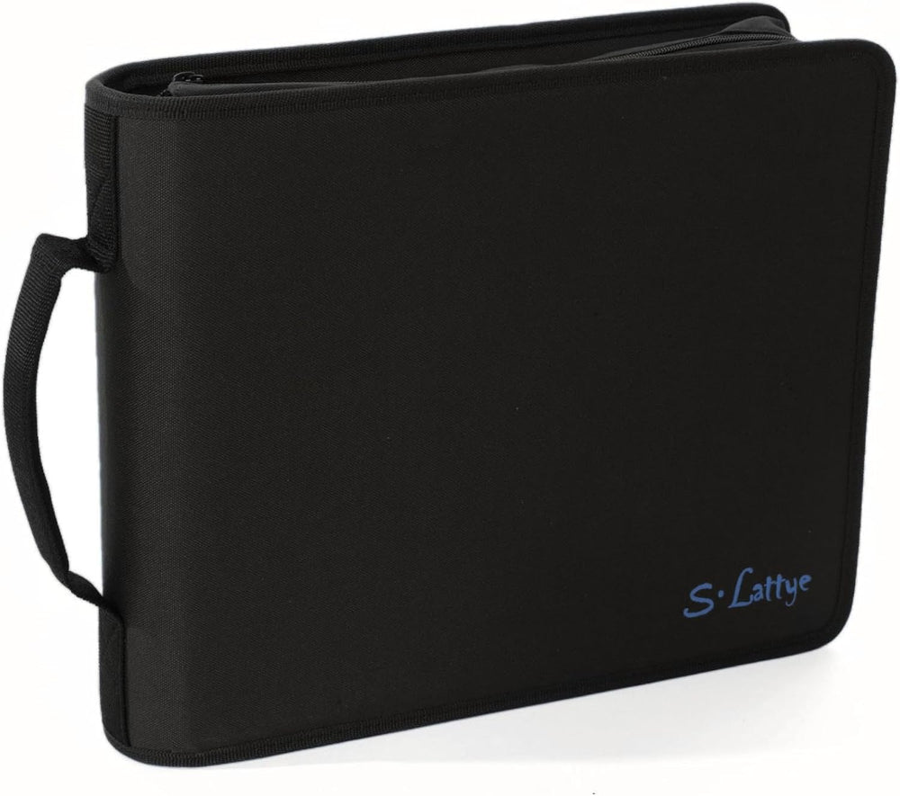DVD CD Storage Case with Extra Wide Title Cover Pages for Blu Ray Movie Music...
